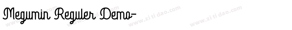Megumin Reguler Demo字体转换